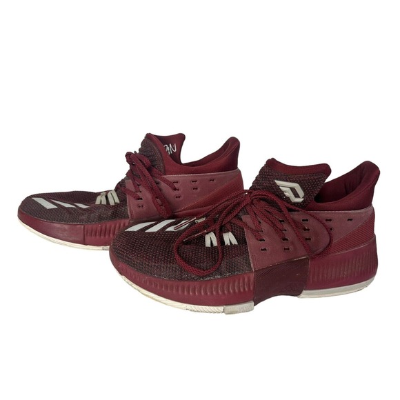 Adidas Dame 3 Maroon Basketball Shoes BY3195 - Men\'s Size 8 US Sneakers Red main image 5
